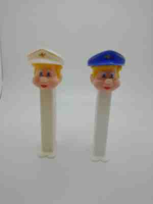 Pez Pilot Pals With Rare White Hat AND Blue Hat European Issued