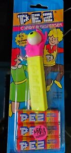 Vintage Pez Dispenser Misfit  RARE Pink Psychedelic Hand W/ Eye On Yellow Stem