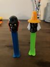 PEZ Dispensers 2 Vintage Halloween Misfit Black SKULL Diablo & Black Face WITCH
