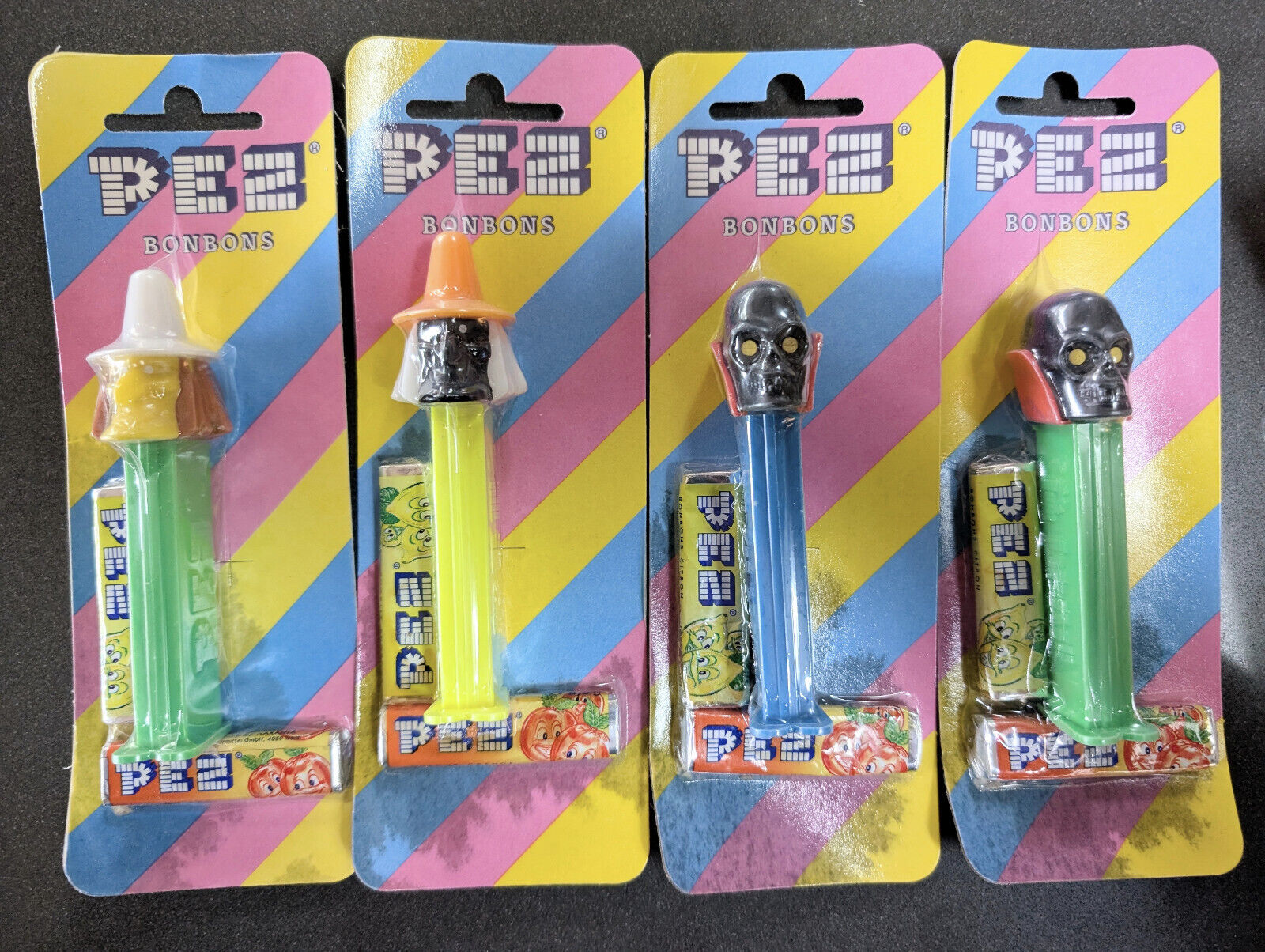 Vintage Pez Dispensers, SJ Glew-Pez Outlaw, Holiday Colors (Misfits) Collection