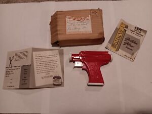 VINTAGE 1950'S PEZ SPACE GUN ORIGINAL BOX INSTRUCTIONS GUN PERMIT DISPENSER #3