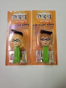 New In Package Set of 2 European Mini Smart PEZ - Graduate Boy and Girl