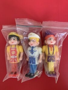 Alpine vintage PEZ candy dispensers. Pilot, Shell guy & BP Boy.  New in pkg.