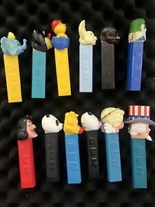 Vintage Pez Lot ~ 12 No Feet Pez Dispensers