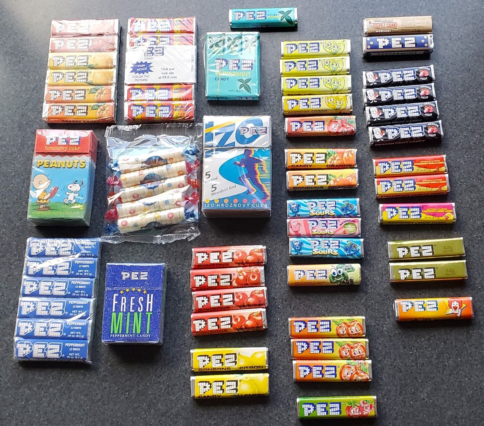 Vintage 63 various PEZ Candy Packs