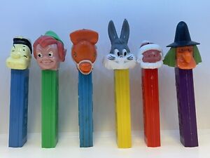 vintage pez dispenser no feet Santa, Peter Pan, Witch, Popeye, Horse, Bugs Bunny