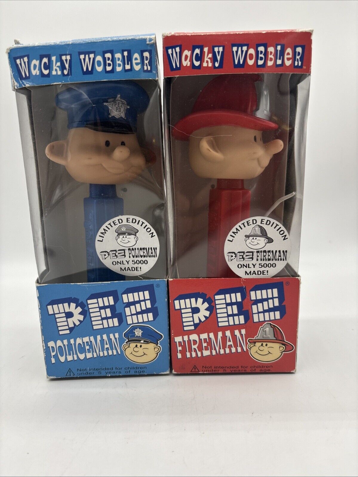 2001 PEZ POLICEMAN FUNKO WACKY WOBBLER BOBBLE HEAD FIGURE LIMITED LOT