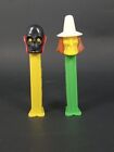 Misfit Black Skull Diablo 1971, Yellow Voodoo Mama Witch Pez Dispensers - READ