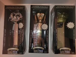 Star Wars Limited Edition Giant PEZ Candy Roll Dispensers (Lot of 3)