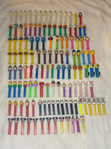 Huge Pez Dispenser Lot of 170 - Peanuts Looney Tunes Disney & Tons More w/List