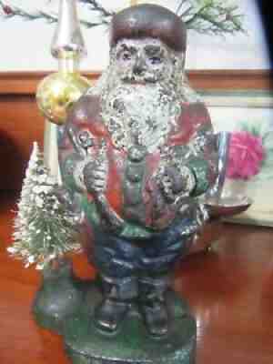 Ives, Blakeslee Co., Bridgeport, Ct Santa Claus bank Original Painted Circa 1870