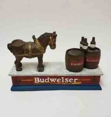RARE 1999 Budweiser Cast Iron Horse Bank #548812 Anheuser Busch Enesco