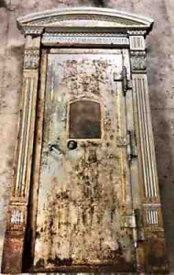 1913 Vintage Diebold Decorative Cast Iron Bank Vault Safe Door INCREDIBLE PATINA