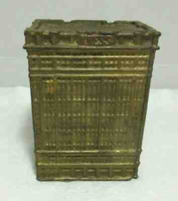 VERY RARE ~ KRESS BUILDING CAST IRON BANK (Moore 1634) EARLY 1900 HOUSTON TEXAS