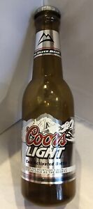 VINTAGE COORS LIGHT PLASTIC BOTTLE COIN BANK PIGGY 21" TALL 2009 MILLER