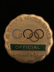 Lake Placid 1932 Winter Olympics Officials  Badge