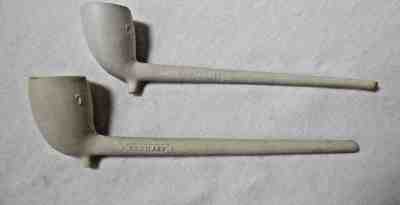 2 Vintage White Clay Tobacco Pipe Unused TD Germany & Scotland