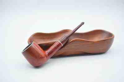 SIGNED FRANK MEDICO IMPORTED BRIAR WOODEN TOBACCO PIPE & BAKELITE VARCITY  STANDS