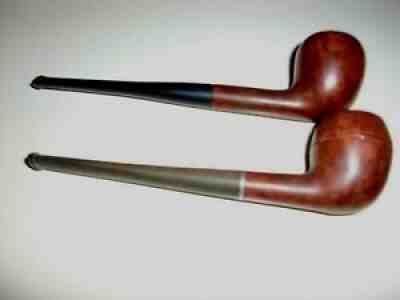 VTG BENTLEY YELLO BOLLE~LOT OF 2 ESTATE TOBACCO POT SMOKING PIPE~L 5.5"/6.25"
