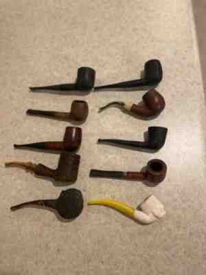 tobacco pipe estate lot Of 10 - Alpha Israel, Jobey Freehand, Block Meerschaum