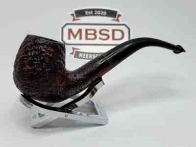 Peterson Kapet 68 Brown Rusticated Bent Billiard Estate Briar Tobacco Pipe