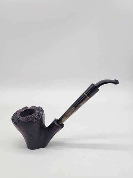 Alpha Hand Made / Sandblasted Freehand Estate Pipe / Israel / Tobacco Near Mint