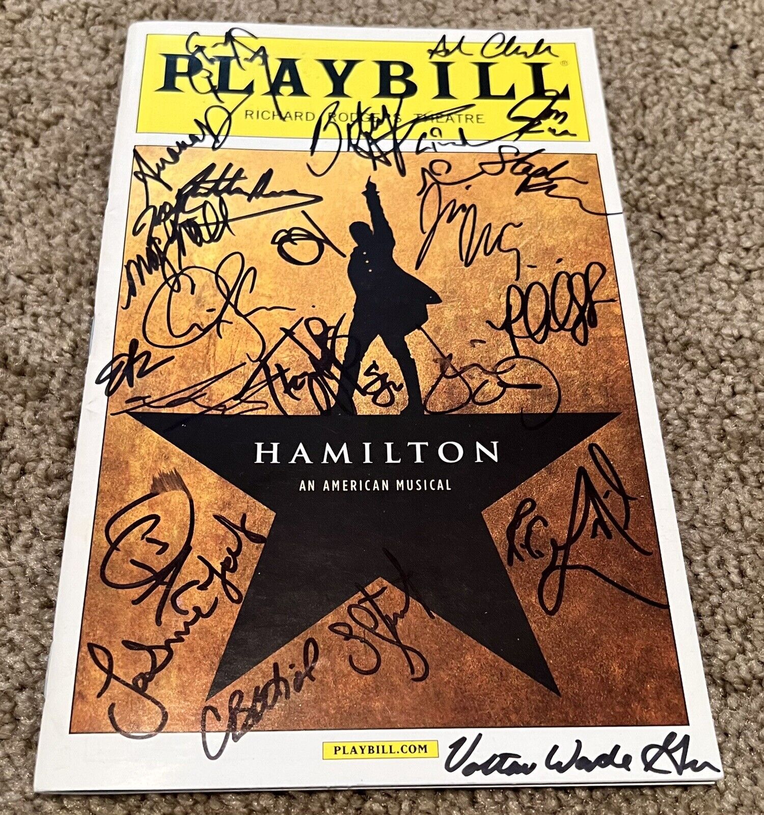 Hamilton Musical!! Broadway & Off Bday! Signed By Original Cast! RARE!! OG!! LIN