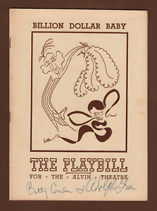 Betty Comden (Signed) "BILLION DOLLAR BABY" Adolph Green 1946 Broadway Playbill