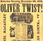 *CHARLES DICKENS: RARE ORIGINAL 1876 OLIVER TWIST ILLUSTRATED BROADSIDE*