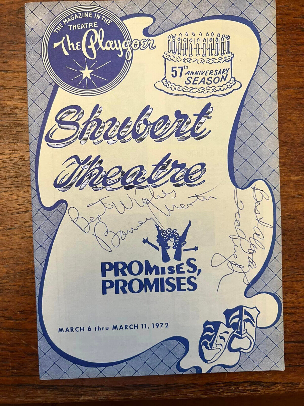 Promises Promises  the musical   playbill Shubert Theatre New Haven  1972 signed