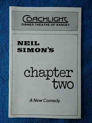 Chapter Two - Coachlight Dinner Theatre Playbill - September 1980 - Kate Mulgrew