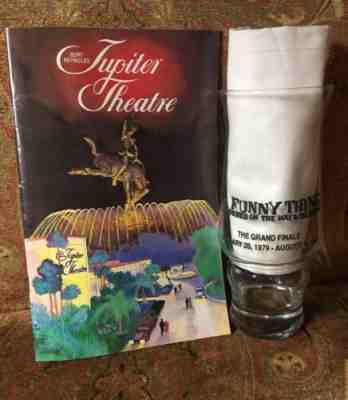 VINTAGE BURT REYNOLDS JUPITER THEATRE MEMORABILIA GLASS PLAYBILL FINALE SHOW