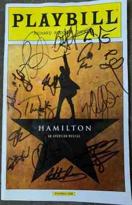 Hamilton OBC Cast Signed Program - Opening Week