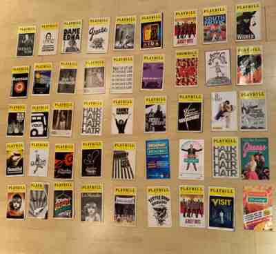 Lot of 45 Playbills - Broadway, Off-Broadway, Regional and Other