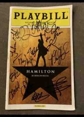Hamilton OBC Cast Signed Playbill - Opening Week