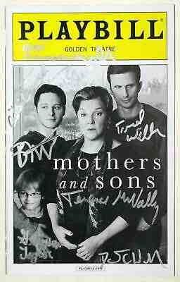Full Cast Tyne Daly, Terrence McNally Signed MOTHERS & SONS Playbill
