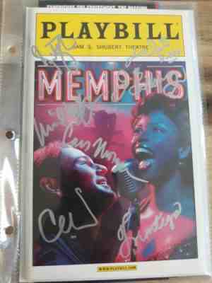 MEMPHIS the musical OBC SIGNED playbill. CHAD KIMBALL, MONTEGO GLOVER & CAST