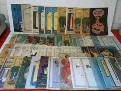 THEATER MEMORABILIA PLAYBILLS PRE-1940 LARGE COLLECTION 54 PROGRAMS MULTI SITES