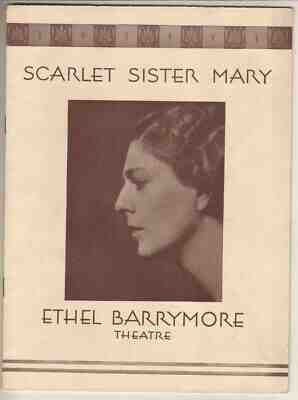 Tony Sarg Marionettes  AD  "Scarlet Sister Mary" 1930 Playbill  Ethel Barrymore