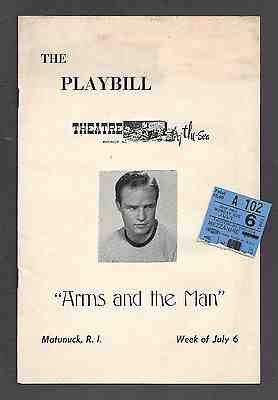 Marlon Brando "ARMS AND THE MAN" Bernard Shaw 1953 Playbill with Ticket Stub