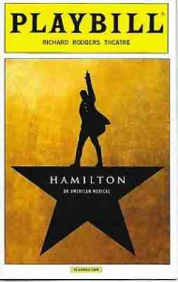 Hamilton Broadway Playbill, Opening Night Date Jonathan Groff Lin-Manuel Miranda