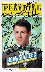 Michael Urie, Beau Bridges, Nick Jonas HOW TO SUCCEED Cast Signed Playbill