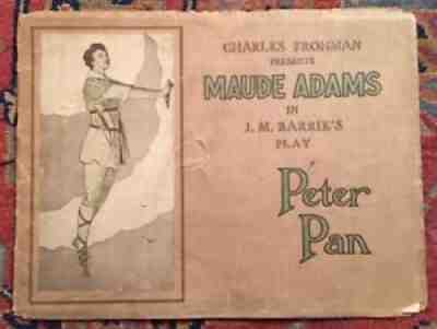 *MAUDE ADAMS PETER PAN RARE ORIGINAL 1907 SOUVENIR PROGRAM 22 PHOTOS*