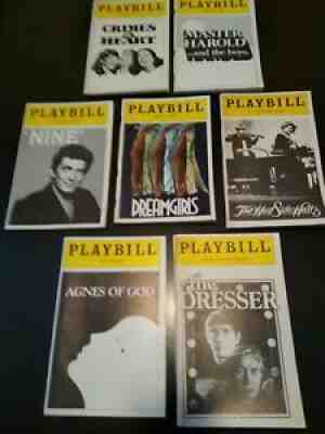 7 Playbills 1982 season, incl. Dreamgirls, Agnes of God, Nine & West Side Waltz.