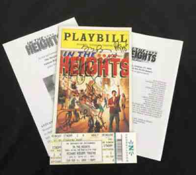 Signed IN THE HEIGHTS Playbill- RARE - Lin Manuel Miranda, Christopher Jackson