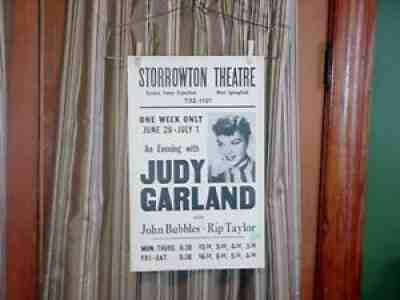 "AN EVENING WITH JUDY GARLAND" WINDOW CARD STORROWTON THEATRE
