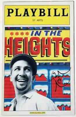 Lin-Manuel Miranda Signed IN THE HEIGHTS Original Off-Broadway Playbill RARE