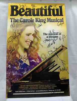 Cast Signed 2013 Poster Beautiful: The Carole King Musical Sondheim Theater