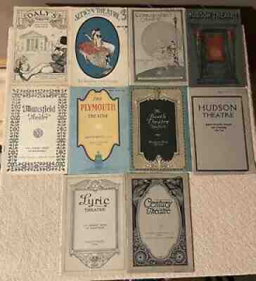 LOT of TEN NYC BROADWAY PLAYBILLS 1924-1929 MANSFIELD LYRIC BOOTH THEATRES