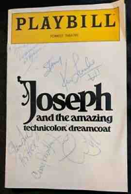 Andy Gibb Autograph Plus Cast Playbill Joseph And The Amazing Technicolor...